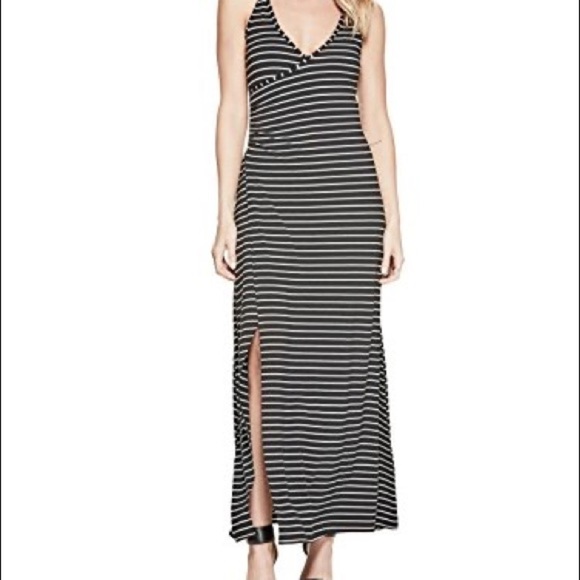 GUESS black and white spaghetti strapped maxi - Picture 1 of 9